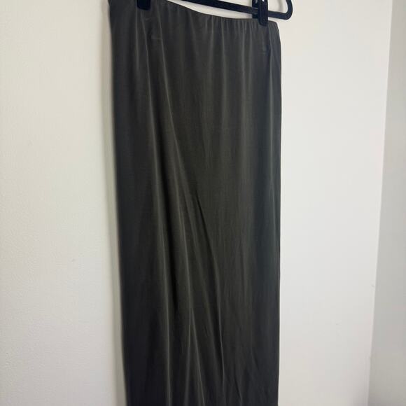 Tahari Womens Pull-On Slinky Jersey Business Office Olive Green Midi Skirt Small - Picture 5 of 13